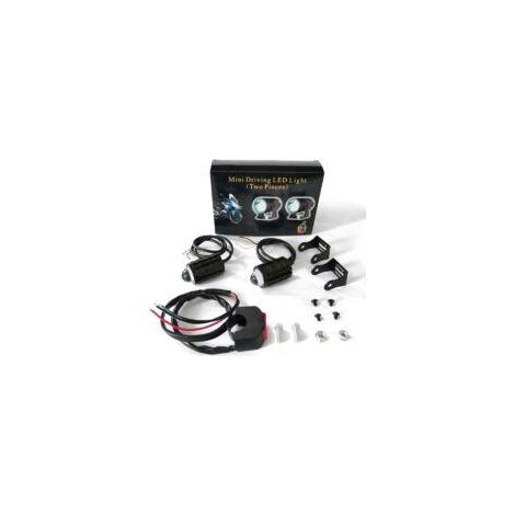 Geeignet für LED-Motorradscheinwerfer, 2er-Pack, mit Lenkerschalter, Fern- und Abblendlicht, zweifarbig, wasserdicht, geeignet für LKWs, SUVs, ATVs, UTVs und Traktoren.