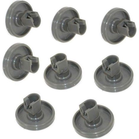 Roulettes pour panier inférieur de lave-vaisselle - Compatibles avec Privileg, Faure, AEG, Electrolux et Zanussi. Jeu complet de 8 roulettes. (1/5)