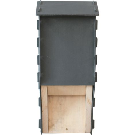 Eco Crevice Bat Box - Recycled LDPE Plastic/Wood - L14.5 x W22.5 x H51 cm - Black