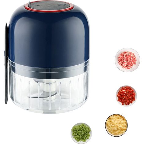 Mini robot culinaire portable rechargeable de 300 ml avec lame en acier inoxydable, hachoir à ail électrique pour hacher la viande et les épices, sans BPA (1/5)