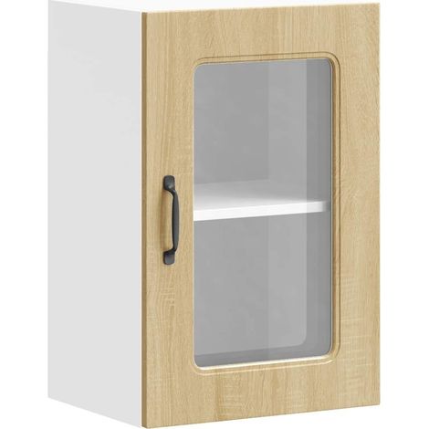 Maison Exclusive - Pensile da Cucina con Porta in Vetro Kalmar Rovere Sonoma