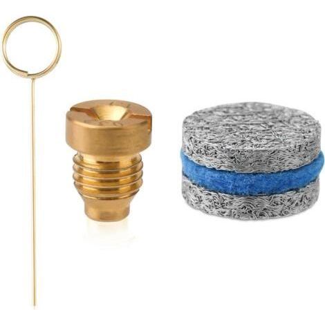 Buse de Canon à Mousse Universelle de 1,1mm, Embouts de Buse Orifice de Canon à Mousse de 3000 PSI avec 2 Mailles de Fabricant Mousse Aiguille Nettoyage et Tampon Coton pour Lance Mousse Neige (1/5)