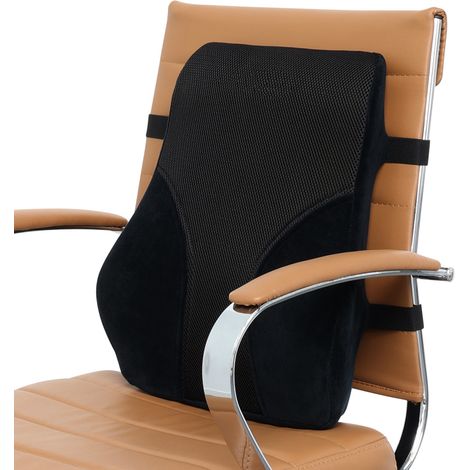 Vivol – Coussin de soutien lombaire ergonomique – Mousse à mémoire de forme – Housse lavable – Hauteur 45 cm, largeur 40 cm, épaisseur 14 cm (1/5)