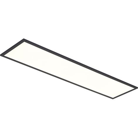 QAZQA LED Panel Black Rectangular Incl. LED 3-Step Dimmable -