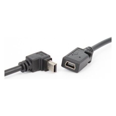 Mini-USB-5PUSB-Datenkabel für Auto-MP3 mit rechtwinkligem Stecker, Mini-USB-Stecker auf Buchse-Verlängerungskabel. (1/5)