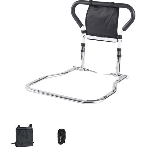 Barra de soporte para cama, diseño plegable de 90°, opciones de altura ajustables, plegable (1/2)