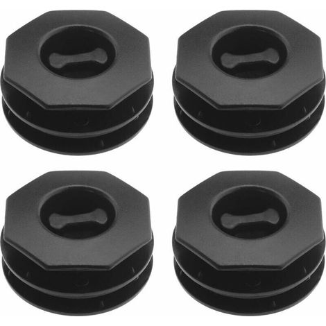 4pcs Clip en Plastique Torsadé de Fixation de Tapis de Sol (Noir), Double Couche Boucle Antidérapante pour Tapis Montage