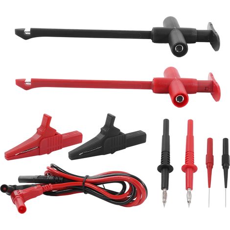 Kit de Pointes de Test Multimètre Pinces Crocodile Fiche Banane Sondes pour Réparation Électronique JT8001-1 (1/5)