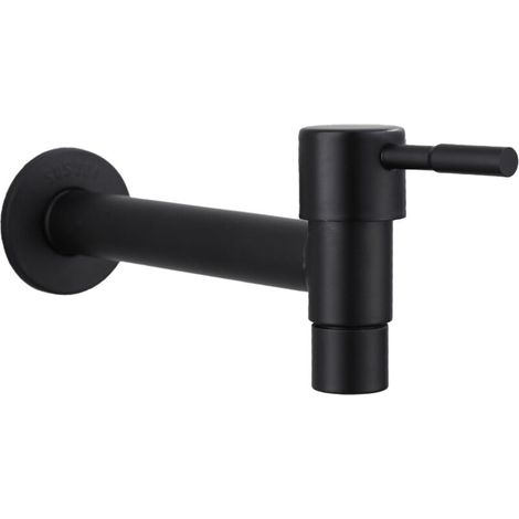 1-piece black elongated basin tap (1/5)