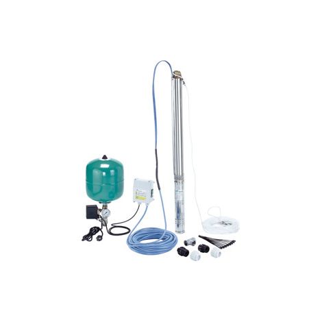 Kit Pompe forage 3" WILO Sub TWU 3-0130DS Plug&Pump-2m3/h à 53m/CE (1/3)