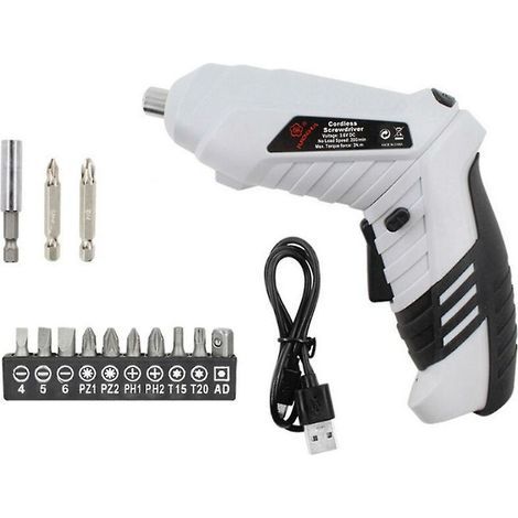 Tournevis électrique, Kit de perceuse, tournevis Rechargeable au lithium-ion, 16 pièces (1/2)