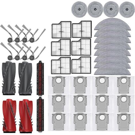 Accessoires pour balai à franges Roborock Saros 10/Roborock S9 MaxV Ultra : brosse principale, brosse latérale, filtre haute efficacité (1/5)