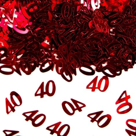 Decorazione da tavola / Coriandoli decorativi rossi anniversario 40 anni