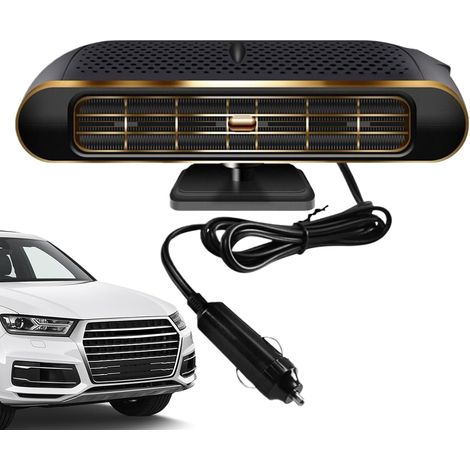 12V Chauffage D'Appoint Pour Voiture,12V/24V Dégivreur Et Désembueur Rotatif 360 Degrés - Ventilateur Électrique Rechargeable Pour Camion SUV Berline Pare-Brise Tableau de Bord Hiver Road Trip Camping (1/5)