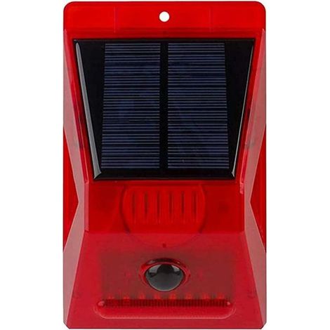 VURAHOME - Extérieur solaire anti-intrusion sirène sirène d'alarme Alarme stroboscope autonome Son Lumière Alarme alarme sonore fort sonore 129dB Strobe A (1/5)