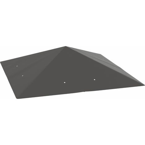 Techo de repuesto para cenador 3x3 m Oxford 370 g/m² hidrófugo gris UPF30+ (1/4)
