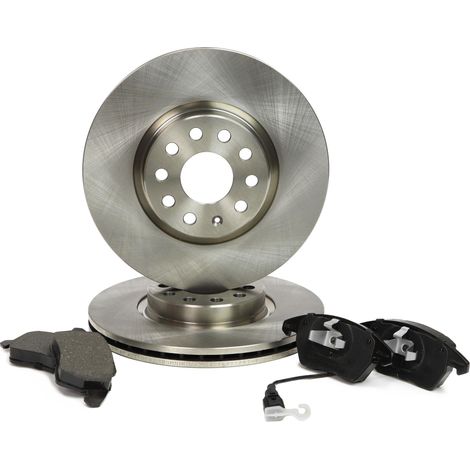 SET DISCHI E PASTIGLIE FRENO ANTERIORI AUDI, SEAT, SKODA, VW (1/5)
