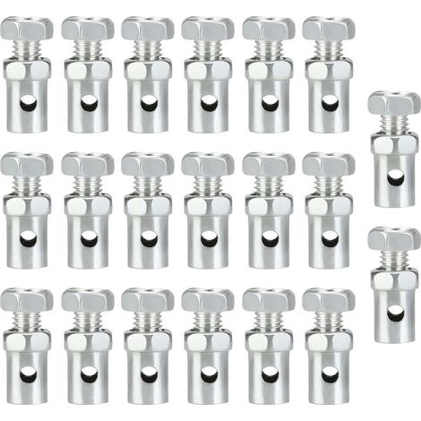 Butée de serre-câble universelle à visser, serre-câble, diamètre du trou 2 mm, 20 pièces (1/4)