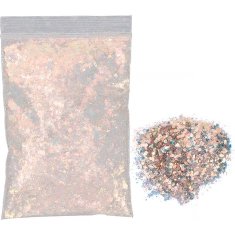 Poudre de paillettes scintillantes mélangées 50g YJ03, décoration brillante pour ongles, flocons étincelants. (1/5)