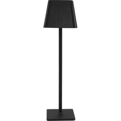 Lampe de table sans fil, 3 couleurs, intensité variable, batterie 4000 mAh, rechargeable, décorative, pour chambre, bureau ou café, noire. (1/5)