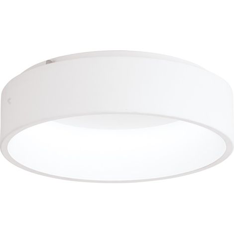 EGLO LED Deckenlampe Marghera 1, dimmbare große Deckenleuchte, Deckenbeleuchtung aus Metall und Kunststoff in weiß, runde Wohnzimmerlampe, warmweiß, Ø 45 cm (1/5)