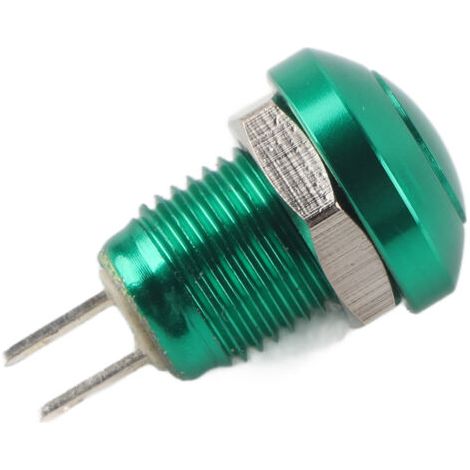 Interrupteur à Bouton-poussoir de Voiture, 1A 24V 8Mm Mini Interrupteur d'alimentation à Bouton-poussoir momentané de Voiture étanche en Alliage de Zinc-aluminium, (1/5)