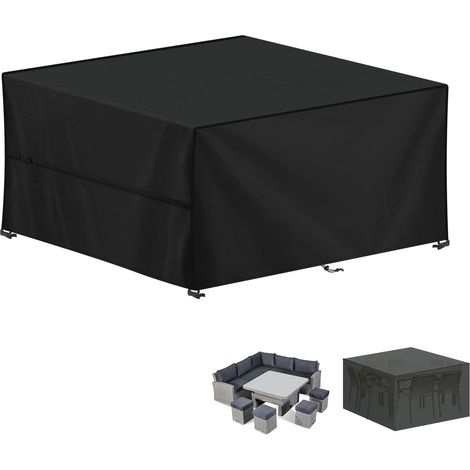 Housse Salon de Jardin Exterieur, Housses Table de Jardin 420D Tissu Oxford Bâche Table Jardin, Housse Protection Table Jardin, Imperméable Housses pour Table de Jardin, 150x130x90cm (1/5)