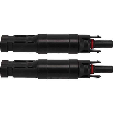 Lot de 2 connecteurs solaires photovoltaïques 20A IP67 étanches avec diode ou fusible pour raccordement système PV (1/5)