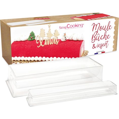 ScrapCooking 1921 - Stampo a Forma di Ceppo, in PVC, 33 x 11,4 x 6,4 cm, Colore: Bianco (1/5)
