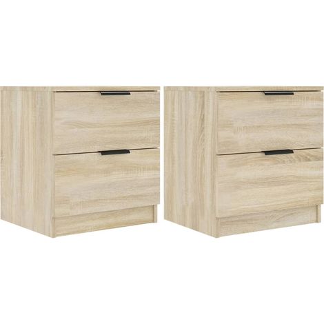 Maison Exclusive - Comodini 2 pz Rovere Sonoma in Legno Multistrato (1/5)
