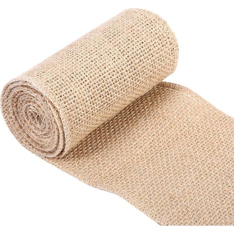 Ruban Jute - 10 x 200 cm - Décoration Table Mariage Maison Événement - 1 Pièce (1/4)