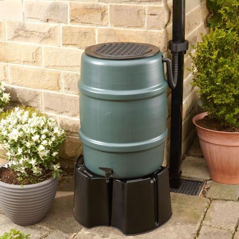114L Harcostar Water Butt with Stand & Rain Trap Diverter Kit (1/4)