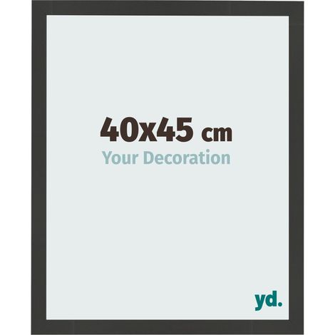 yd. - Cadre photo 40x45 - Noir Grain de Bois - MDF - Bologna (1/5)