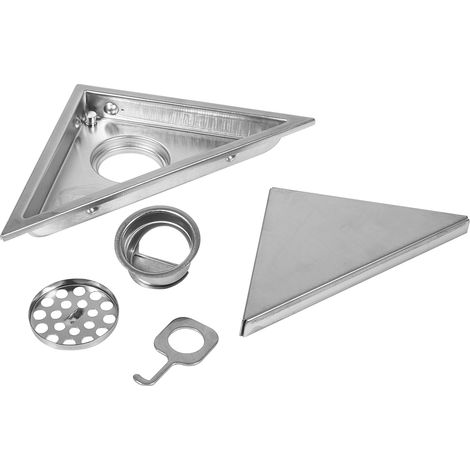 Drain D'Évacuation Pour Douche - Acier Inoxydable - Forme Triangulaire - À Activation Gravitaire - Sans Odeur - Pour Salle De Bain Cuisine Garage Sous-Sol - 1 Pièce (1/5)