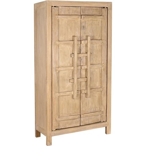 Armoire bois naturel chic pour salon épuré - Bois chaleureux finition naturelle (1/5)