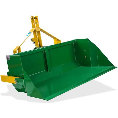 Dema – Godet arrière hydraulique 3 points 1200 mm – Charge utile 400 kg – Pour petits tracteurs – Catégorie I – Acier haute qualité