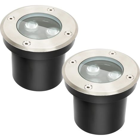 Bettizia Lot de 2 spots encastrés LED 3W IP65 pour extérieur, blanc chaud (1/5)