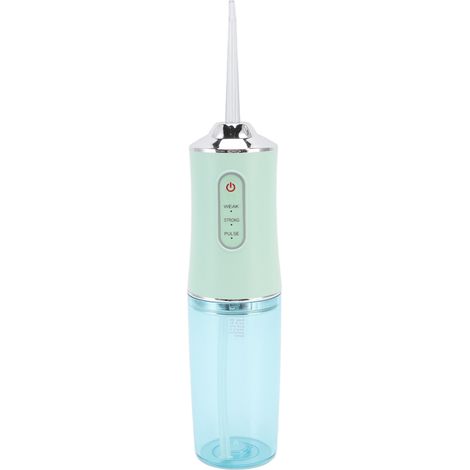 Hydropulseur électrique pour éliminer les odeurs buccales, étanche, sans fil et portable, avec 4 embouts, vert (1/5)