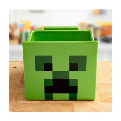 Paladone Cuenco Creeper Minecraft verde con soporte para teléfono