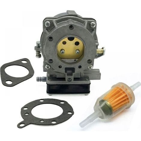 Kit carburateur 693480 pour moteur Briggs & Stratton 16,5 CV bicylindre 42A707 à quatre vis, outil de jardin, métal, argent