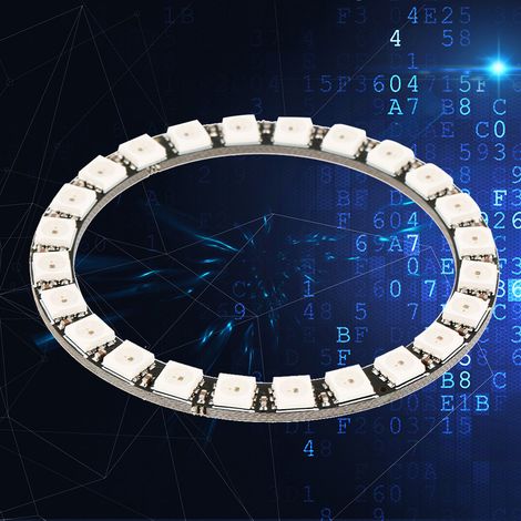 WS2812 5050 24-Bit RGB-LED-Ringlicht mit integrierten Treibern (1/5)