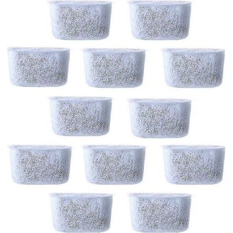 12 filtros de agua de carbón de repuesto, de tela no tejida, para cafeteras. (1/4)