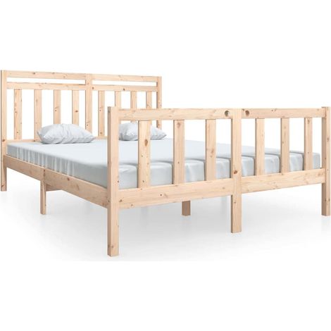 Maison Exclusive - Estructura de cama de madera maciza 160x200 cm (1/5)