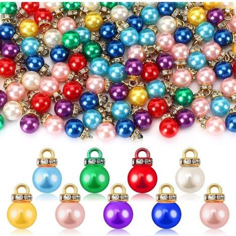 XEPHO Mini-Weihnachtskugeln, 90 Stück kleine Weihnachtskugeln, 8 mm Christbaumkugeln für Weihnachtsbaumschmuck, DIY-Partydekorationen, Geschenke (1/5)