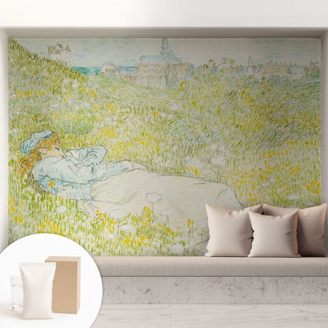 Papier peint intissé mural avec imprimé pour décoration pour salon pour chambre à coucher pour entrée Détente printanière 208x146 cm (1/5)