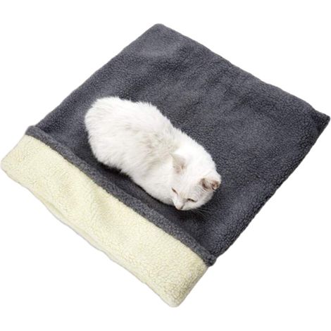 Sac de couchage pour chat, auto-chauffant, jolie poche,-gris