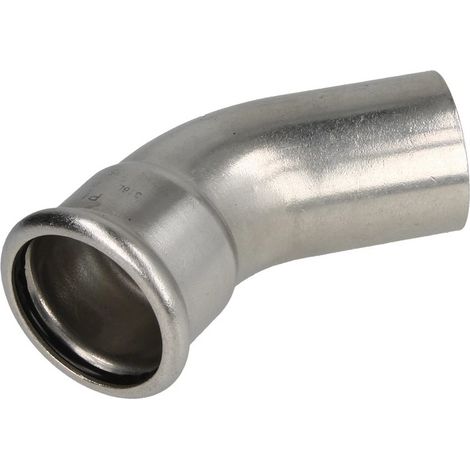 Raccord à sertir en inox coude 18 mm F/M contour M