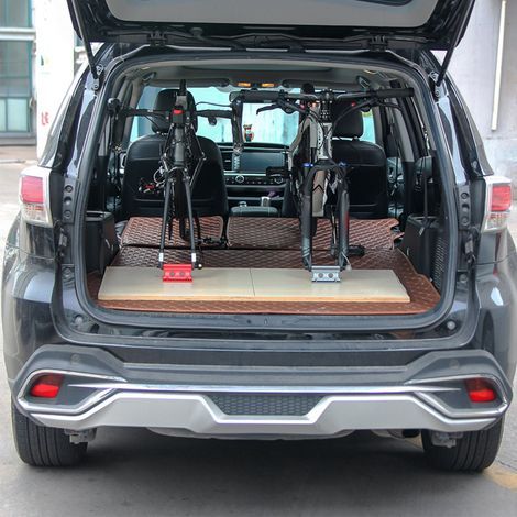 Support vélo toit avant universel, blocage rapide aluminium robuste, fourche fixation sécurisée rouge. (1/5)