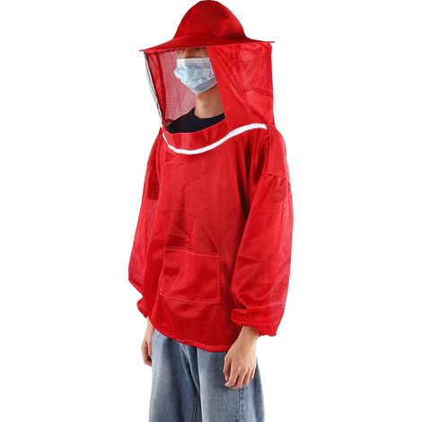 Haut fin pour sandwich, taille unique, vêtements style abeille, fournitures apicoles, rouge (1/5)