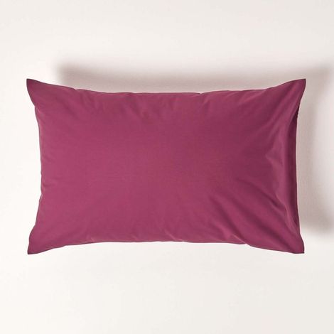 HOMESCAPES Plum Egyptian Cotton Housewife Pillowcase 200 Thread Count - Plum